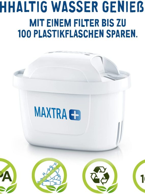 BRITA filter cartridges MAXTRA + 12 Pack - cartridge for all BRITA water filters to reduce lime, chlorine & taste-disturbing substances in tap water