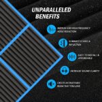 Sound Absorbing Acoustic Foam 24 Pieces Black Acoustic Foam for Podcasts, Recording Studios, Office Acoustic Foam Mat (30 x 30 x 2.5 cm) (Black)